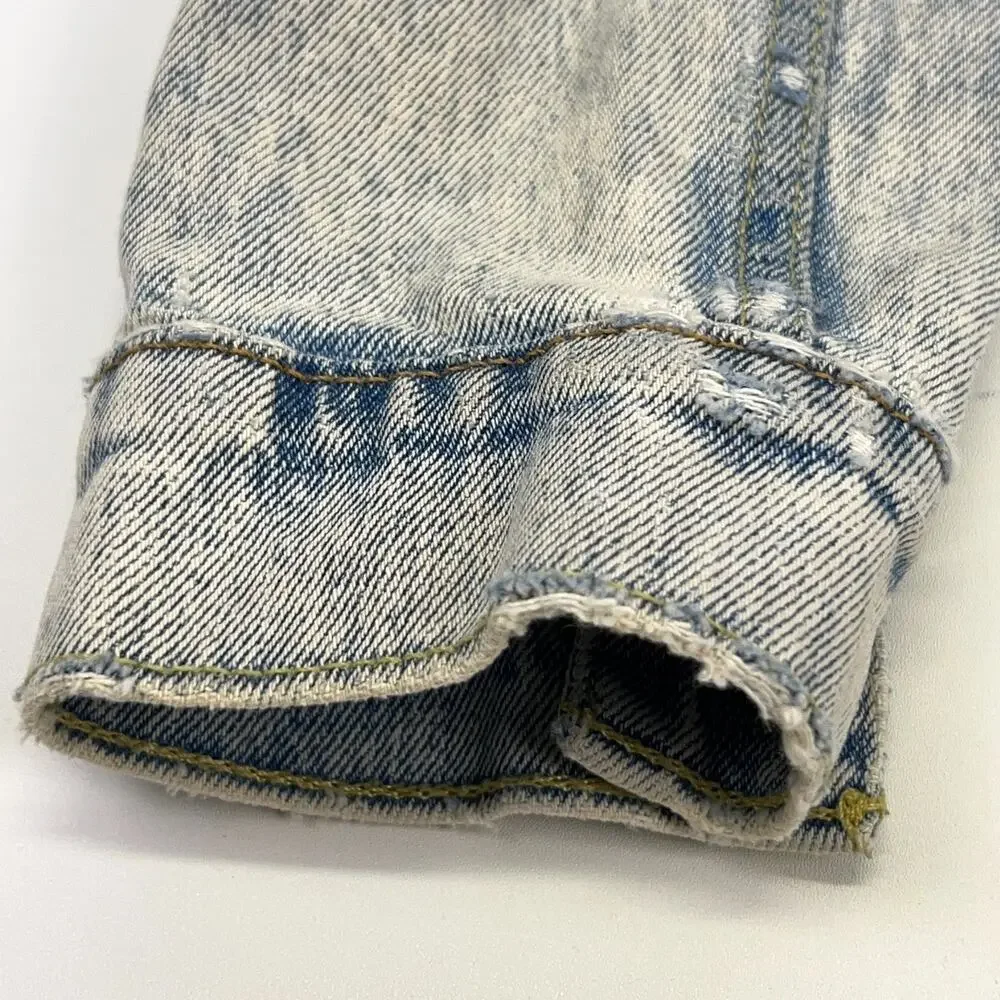 Levis Acid Wash Denim Jean Trucker Jacket Cloud Blue Type III 72334-0225 S Small